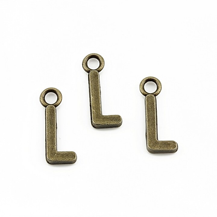 Charm bronz litera L 16x7mm