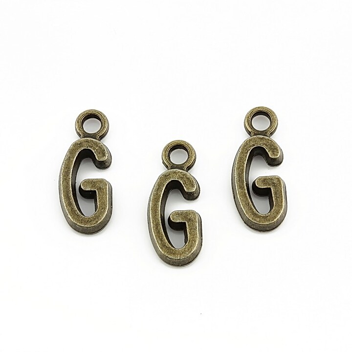 Charm bronz litera G 16x6mm