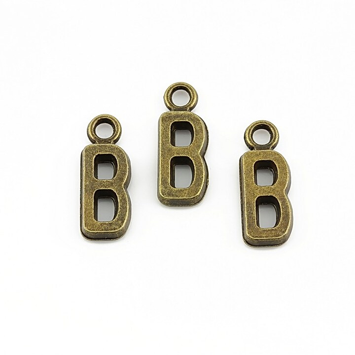 Charm bronz litera B 16x6mm