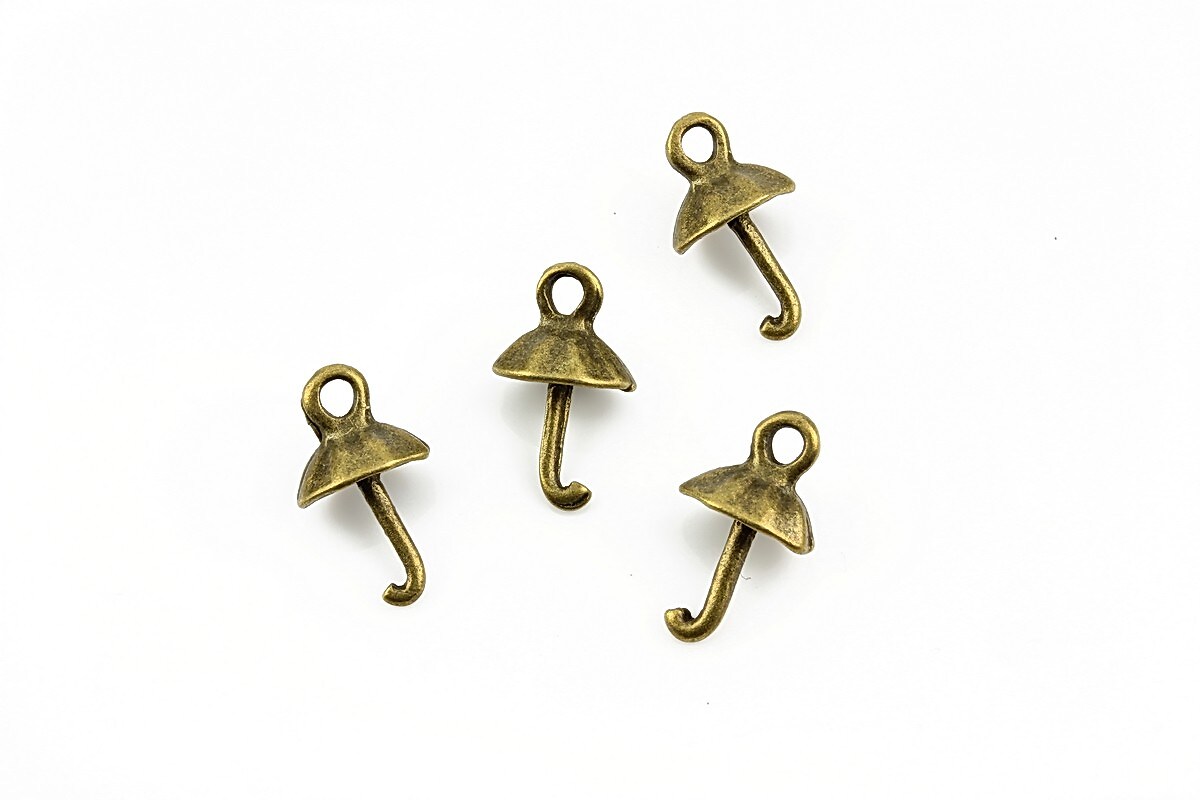 Charm bronz umbreluta 13x8mm