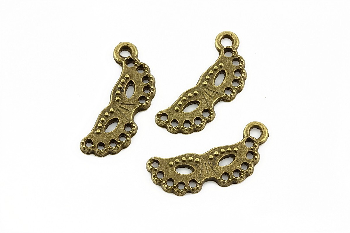 Charm bronz masca 24x11mm