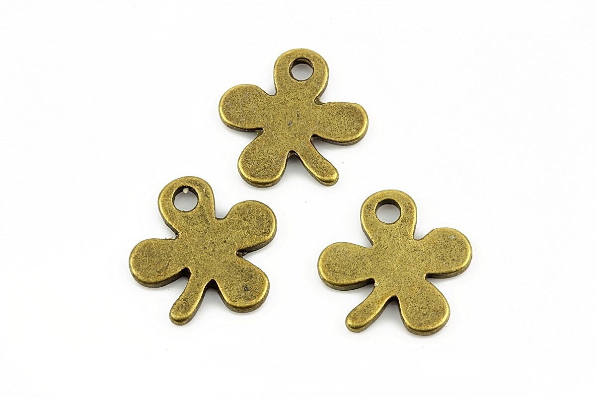 Charm bronz trifoi 17x17mm