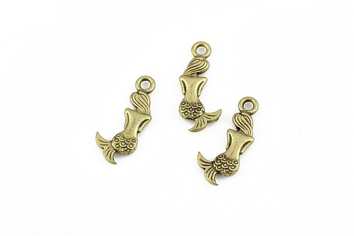 Charm bronz sirena 20x8mm