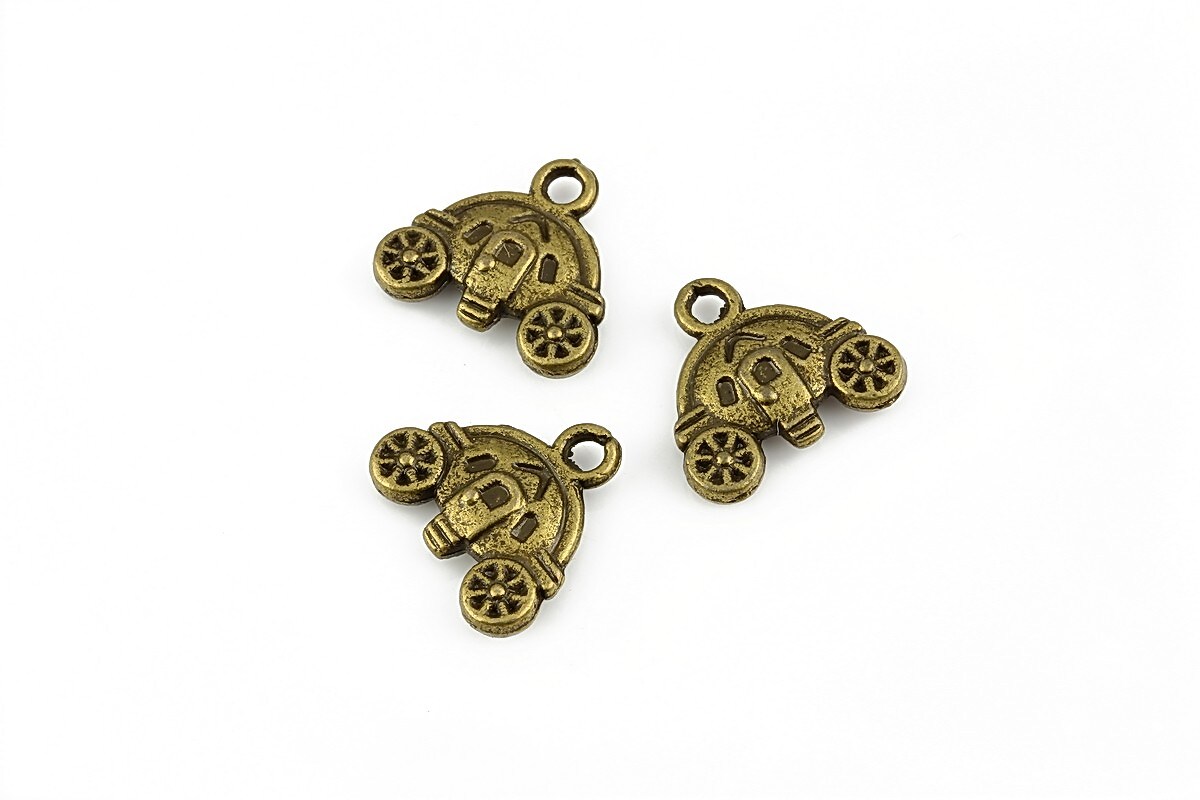 Charm bronz caleasca 13x14mm