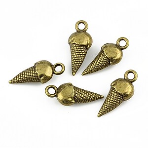 Charm bronz inghetata 18x8mm