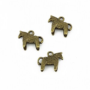 Charm bronz calut 12x13mm