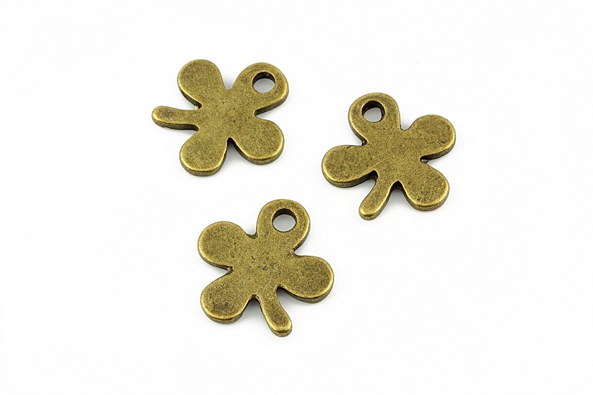 Charm bronz trifoi 17x17mm