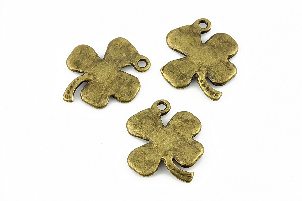 Charm bronz trifoi 22x17mm