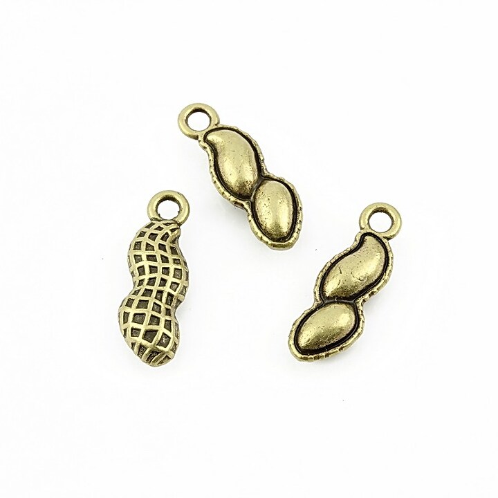 Charm bronz alune 18x6mm