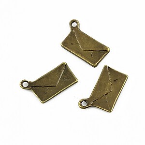 Charm bronz plic 17x10mm