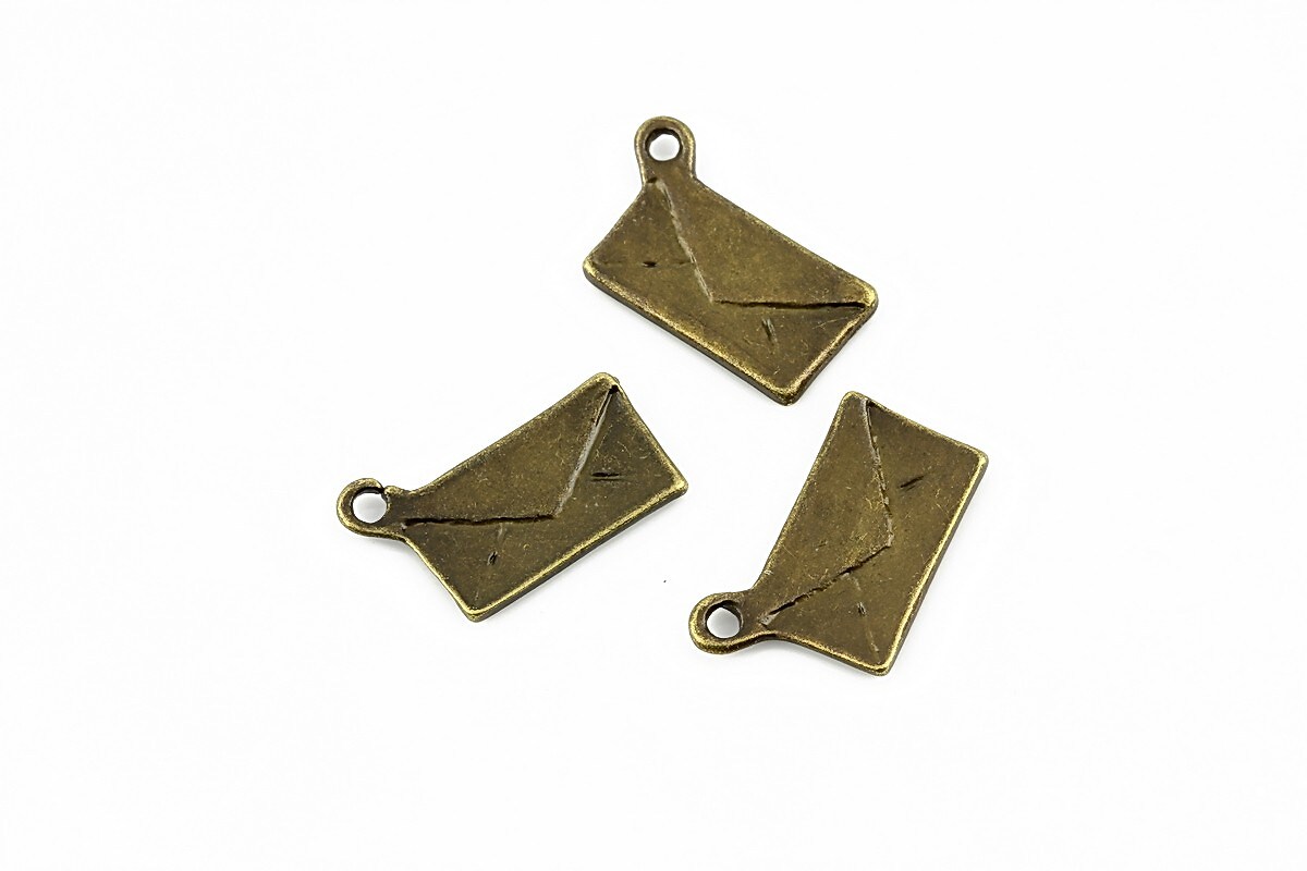 Charm bronz plic 17x10mm