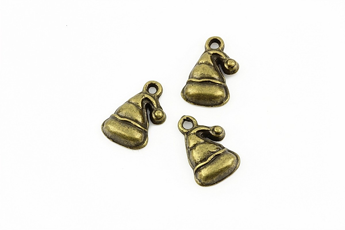 Charm bronz caciulita 16x11mm