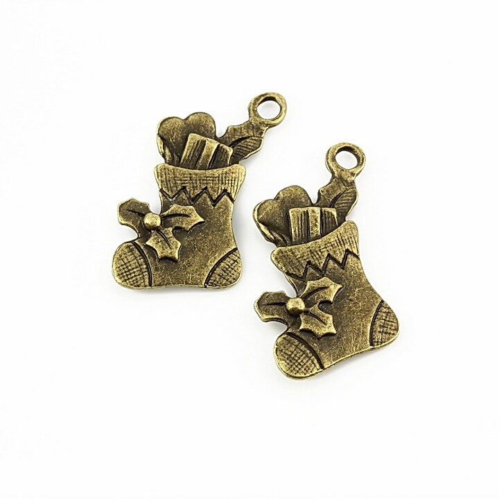 Charm bronz sosetele pentru cadouri 21x13mm