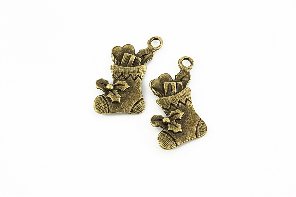 Charm bronz sosetele pentru cadouri 21x13mm