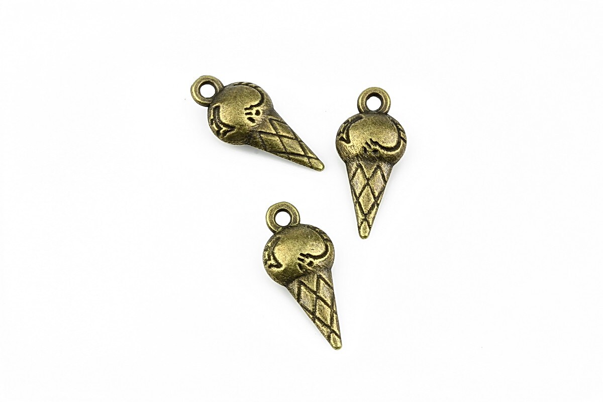 Charm bronz ice cream 18x8mm