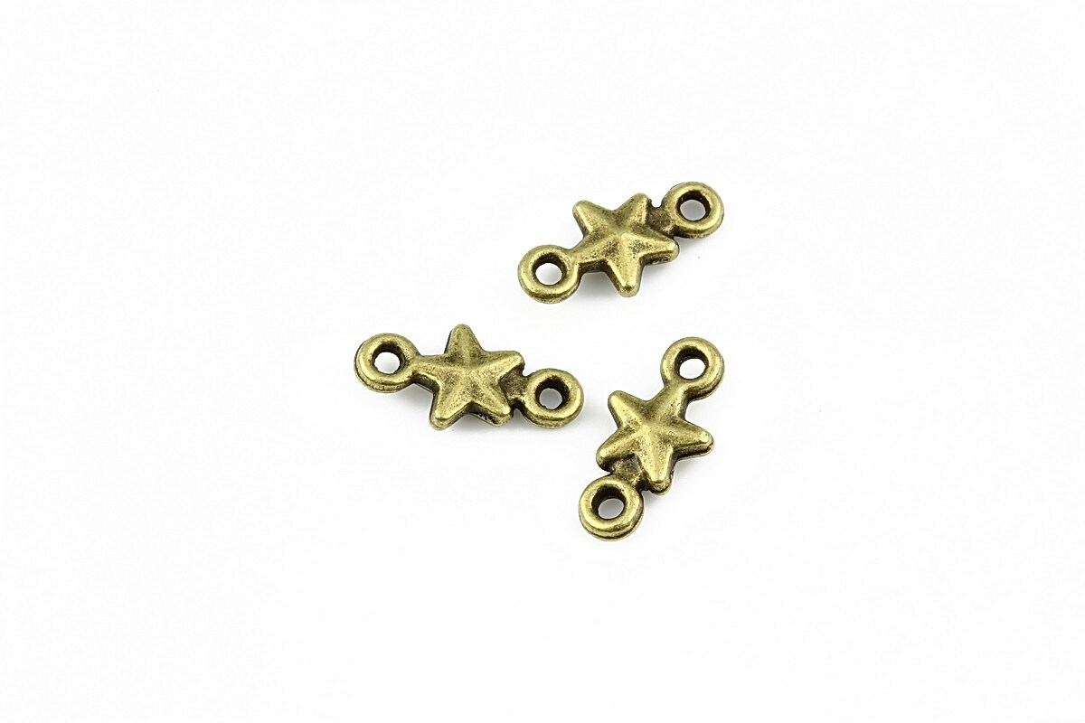 Link bronz stea 15x7mm