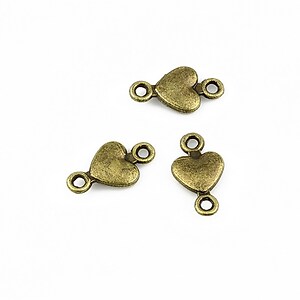 Link bronz inima 15x8mm