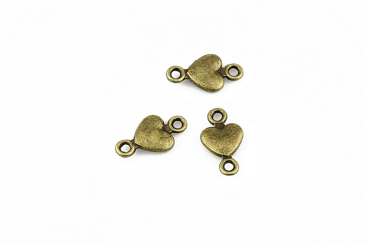 Link bronz inima 15x8mm