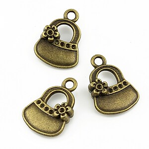 Charm bronz poseta 20x15mm