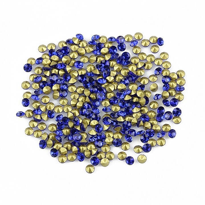 Cabochon rhinestone cristal 2mm (20 buc.) - albastru cobalt
