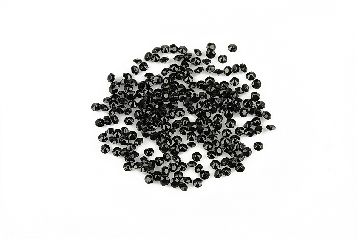 Cabochon rhinestone 2mm (20 buc.) - negru