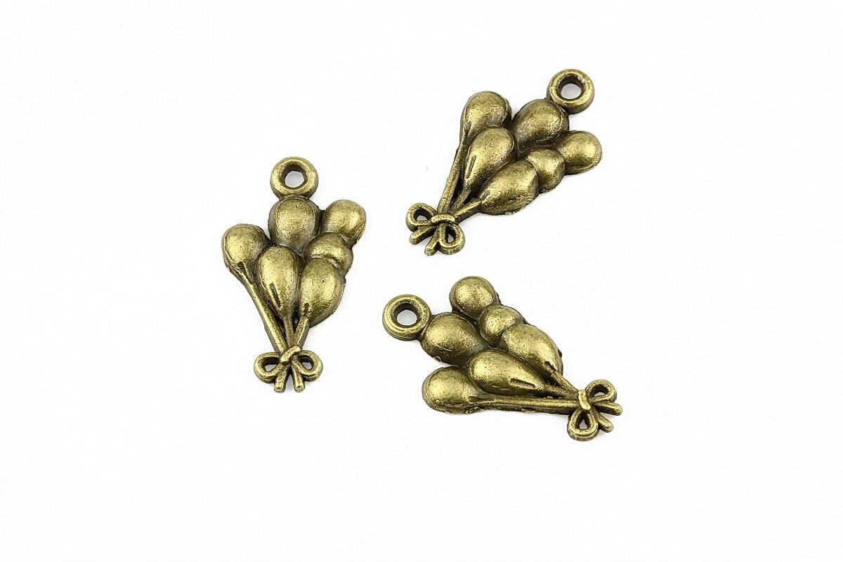 Charm bronz baloane 22x12mm