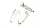 Baza brosa argintiu inchis cu 2 gauri 25x5mm