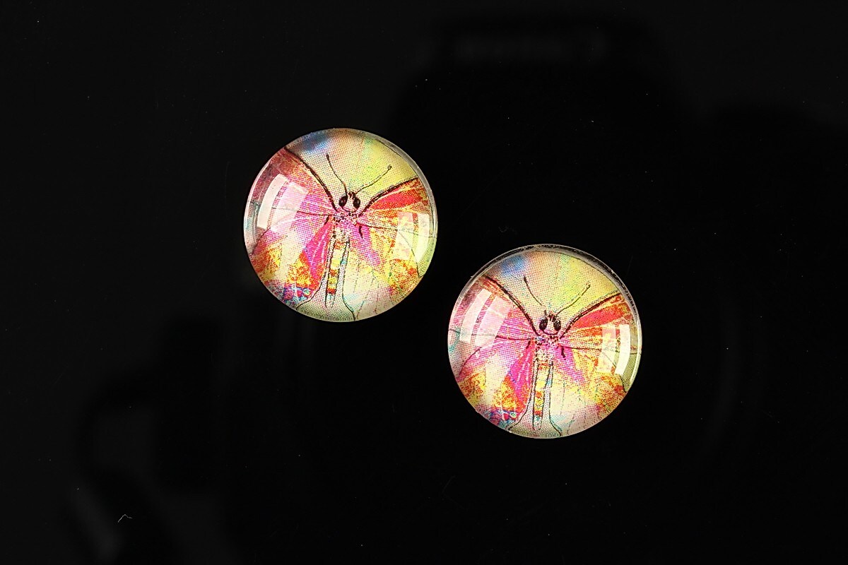 Cabochon sticla 16mm "Fantasy world" cod 001