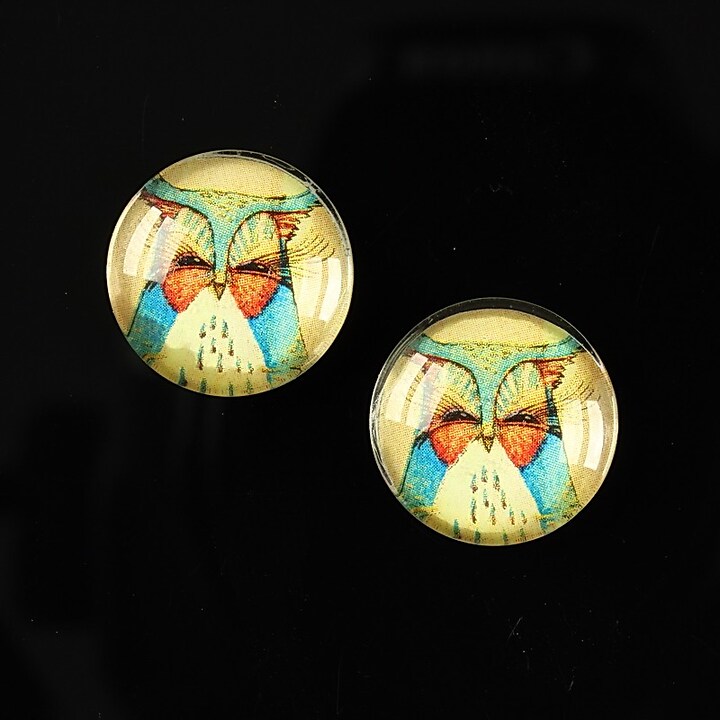 Cabochon sticla 16mm "Fantasy world" cod 002