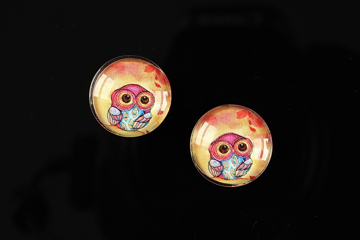 Cabochon sticla 16mm "Fantasy world" cod 004