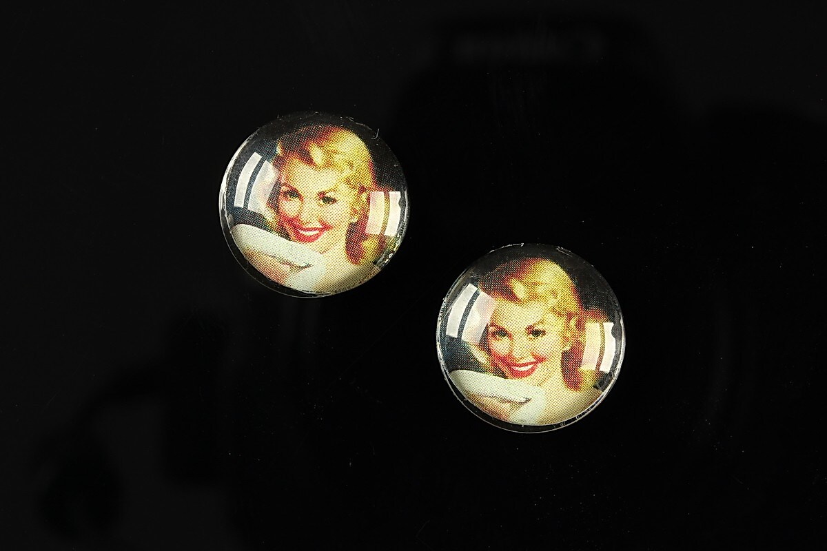 Cabochon sticla 16mm "Pin Up Models" cod 014