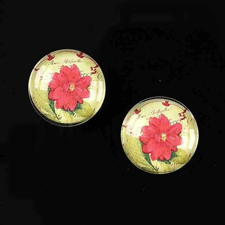 Cabochon sticla 16mm "Vintage garden" cod 022