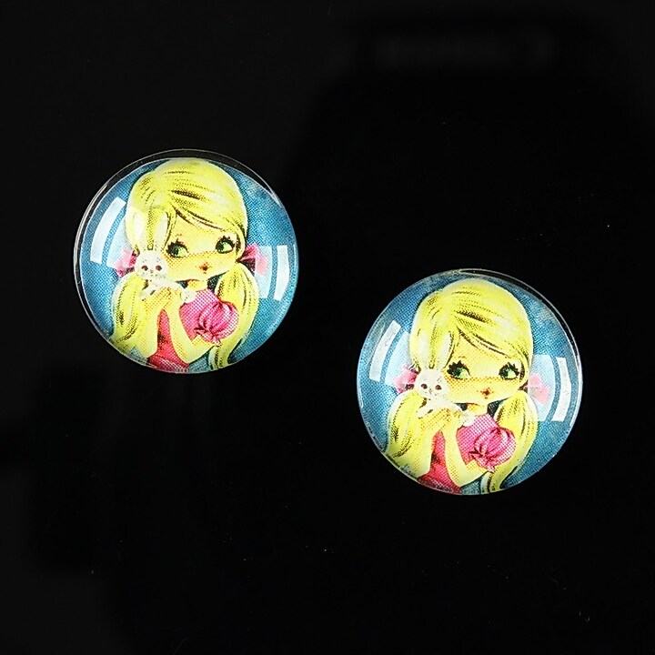 Cabochon sticla 16mm "Baby dolls" cod 041