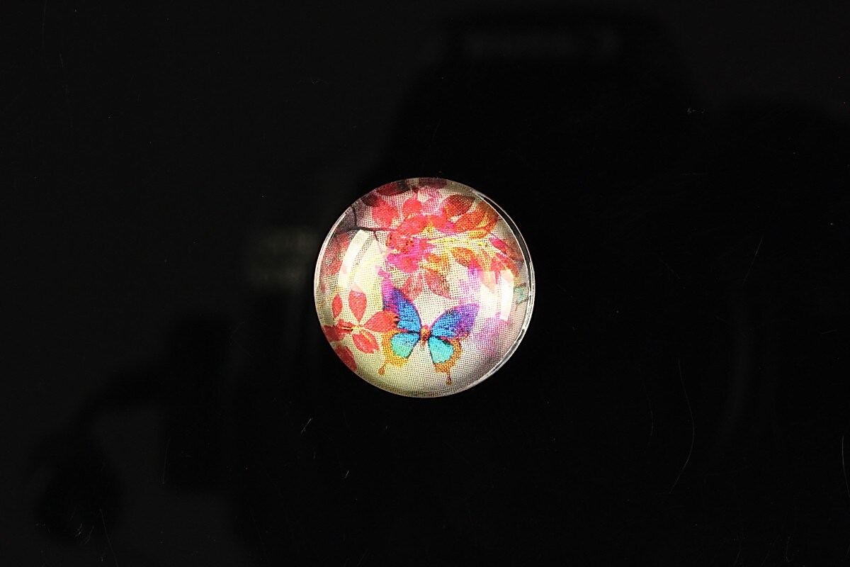 Cabochon sticla 18mm "Magic garden" cod 060