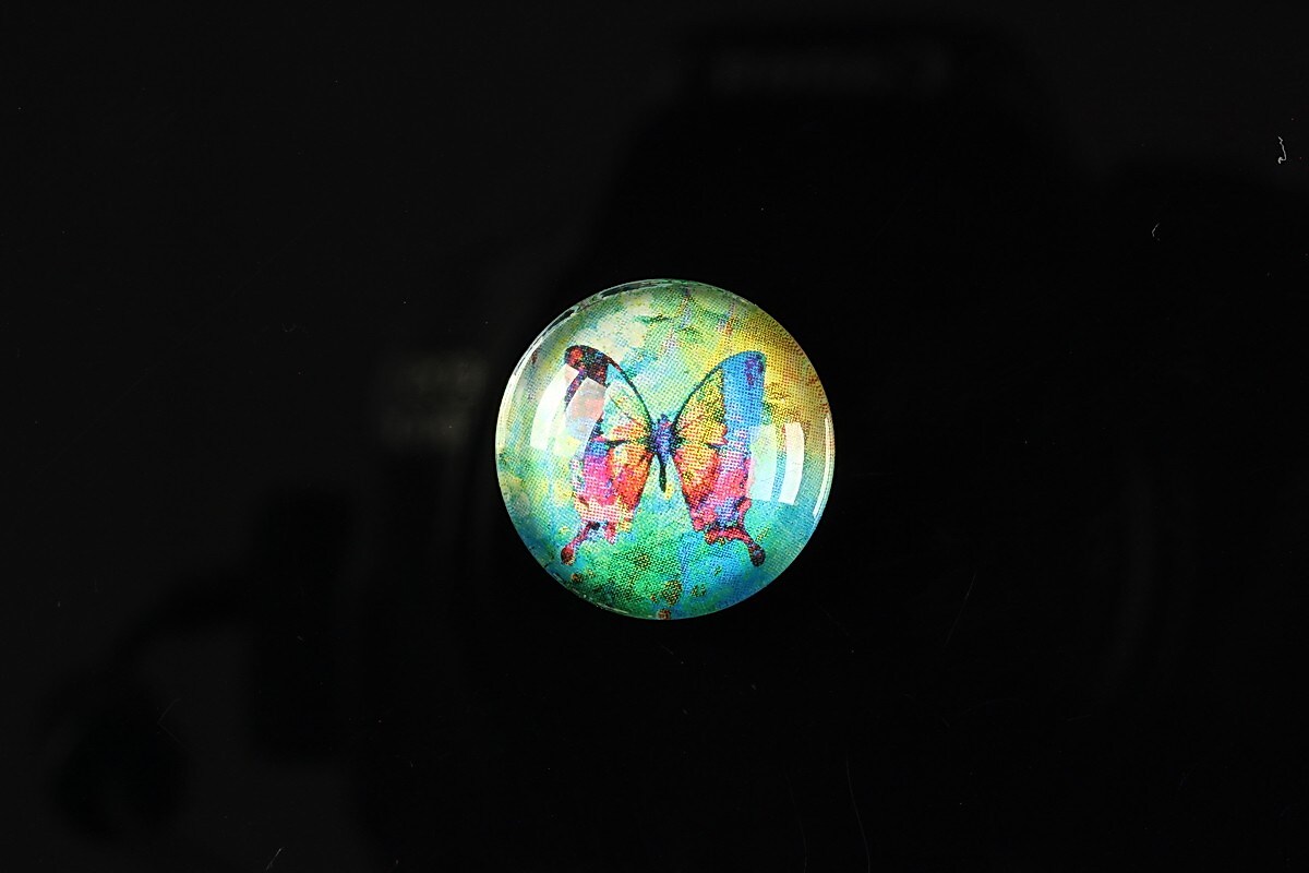 Cabochon sticla 18mm "Magic garden" cod 061