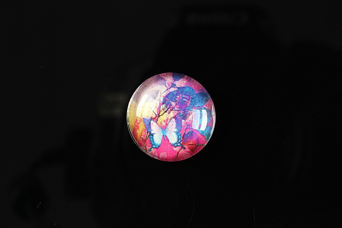 Cabochon sticla 18mm "Magic garden" cod 062