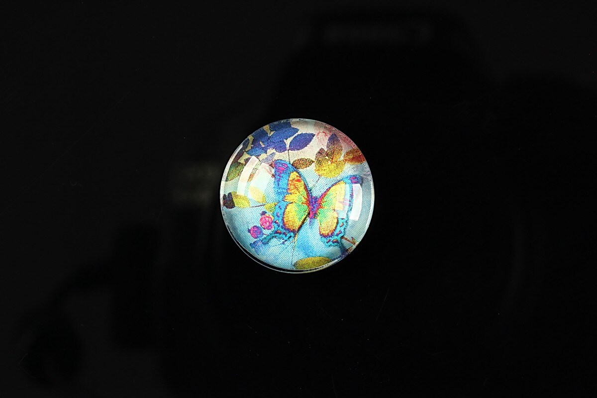 Cabochon sticla 18mm "Magic garden" cod 063