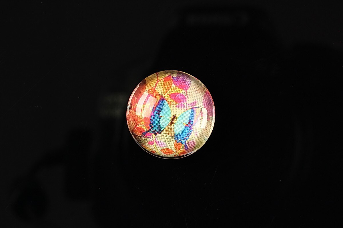 Cabochon sticla 18mm "Magic garden" cod 064