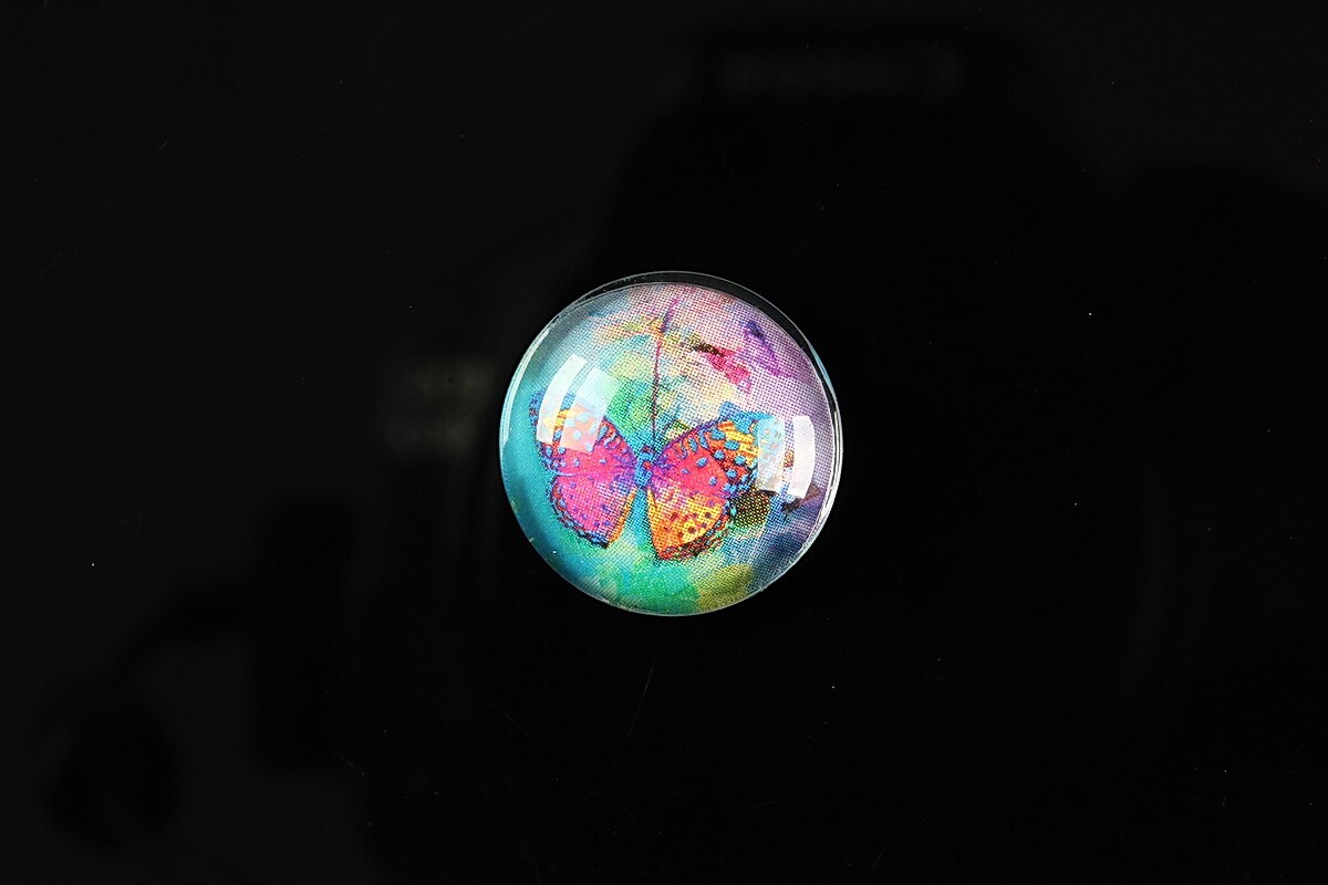 Cabochon sticla 18mm "Magic garden" cod 065