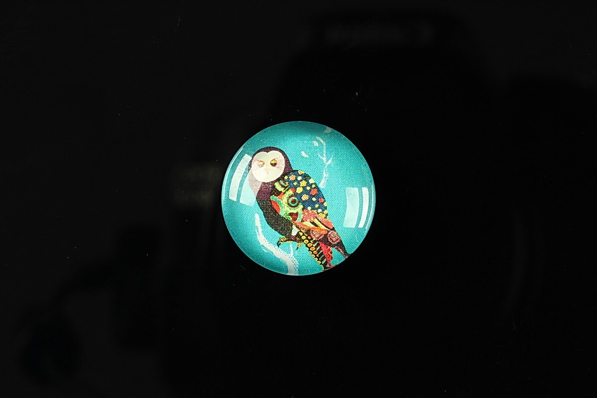 Cabochon sticla 18mm "Cutie owl" cod 076