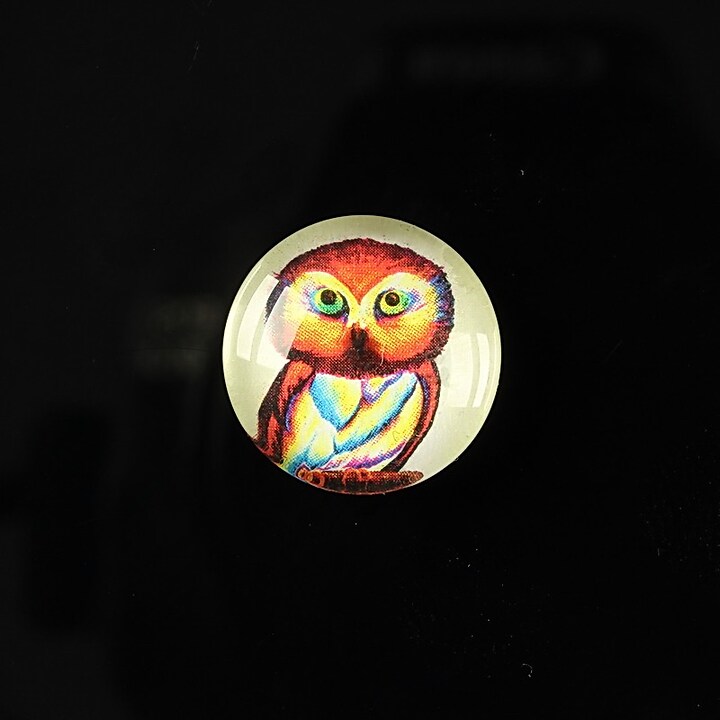 Cabochon sticla 18mm "Cutie owl" cod 077
