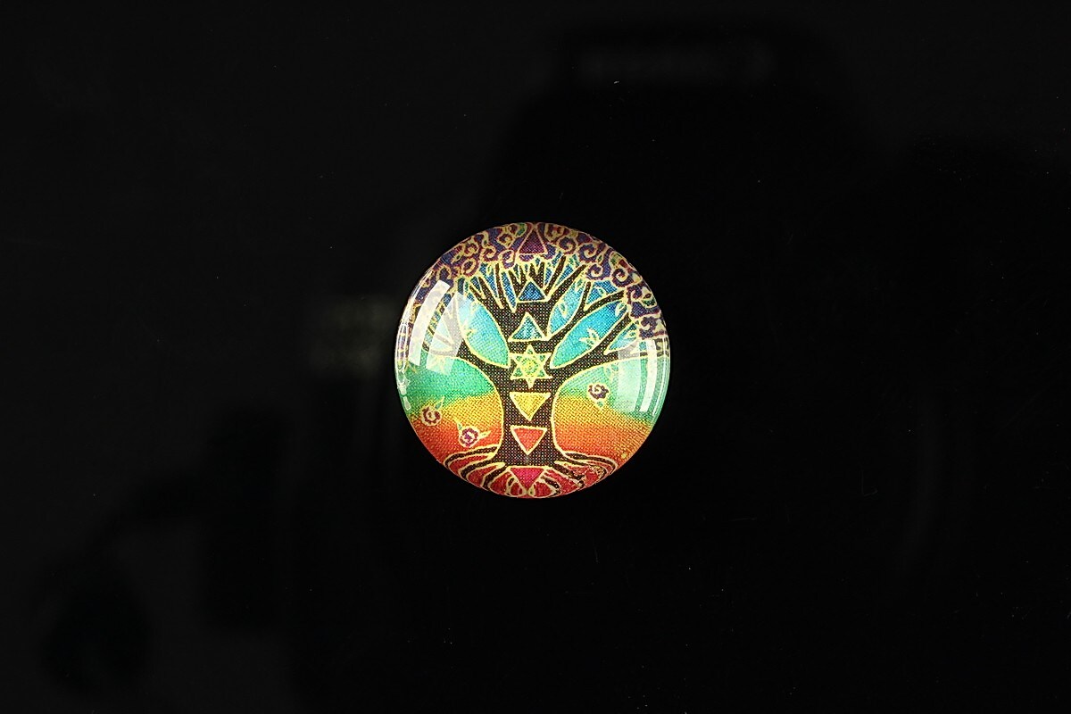 Cabochon sticla 18mm "Tree of life" cod 090