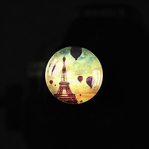 Cabochon sticla 18mm "Loving Paris" cod 093