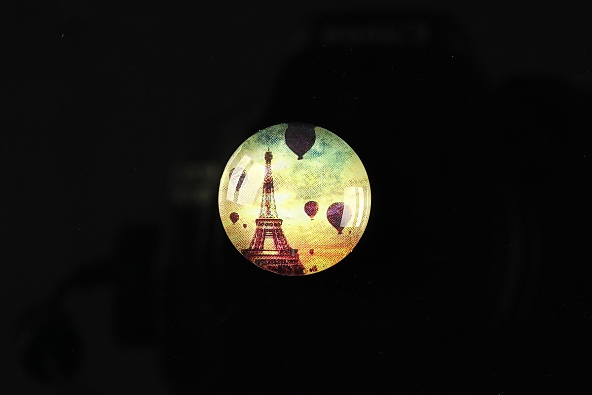 Cabochon sticla 18mm "Loving Paris" cod 093