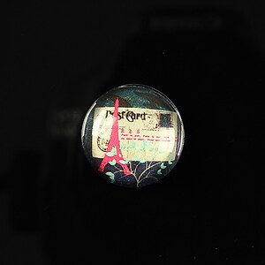 Cabochon sticla 18mm "Loving Paris" cod 094