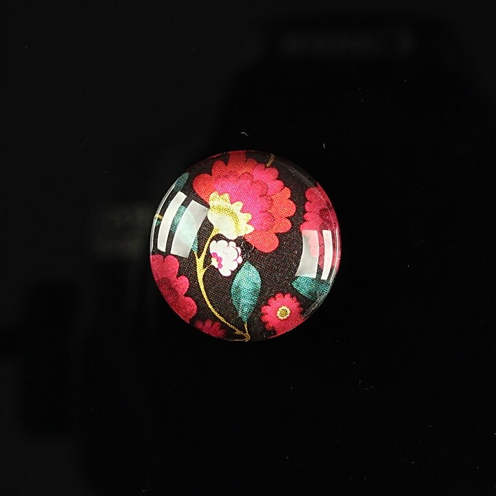 Cabochon sticla 18mm "Flower paradise" cod 100