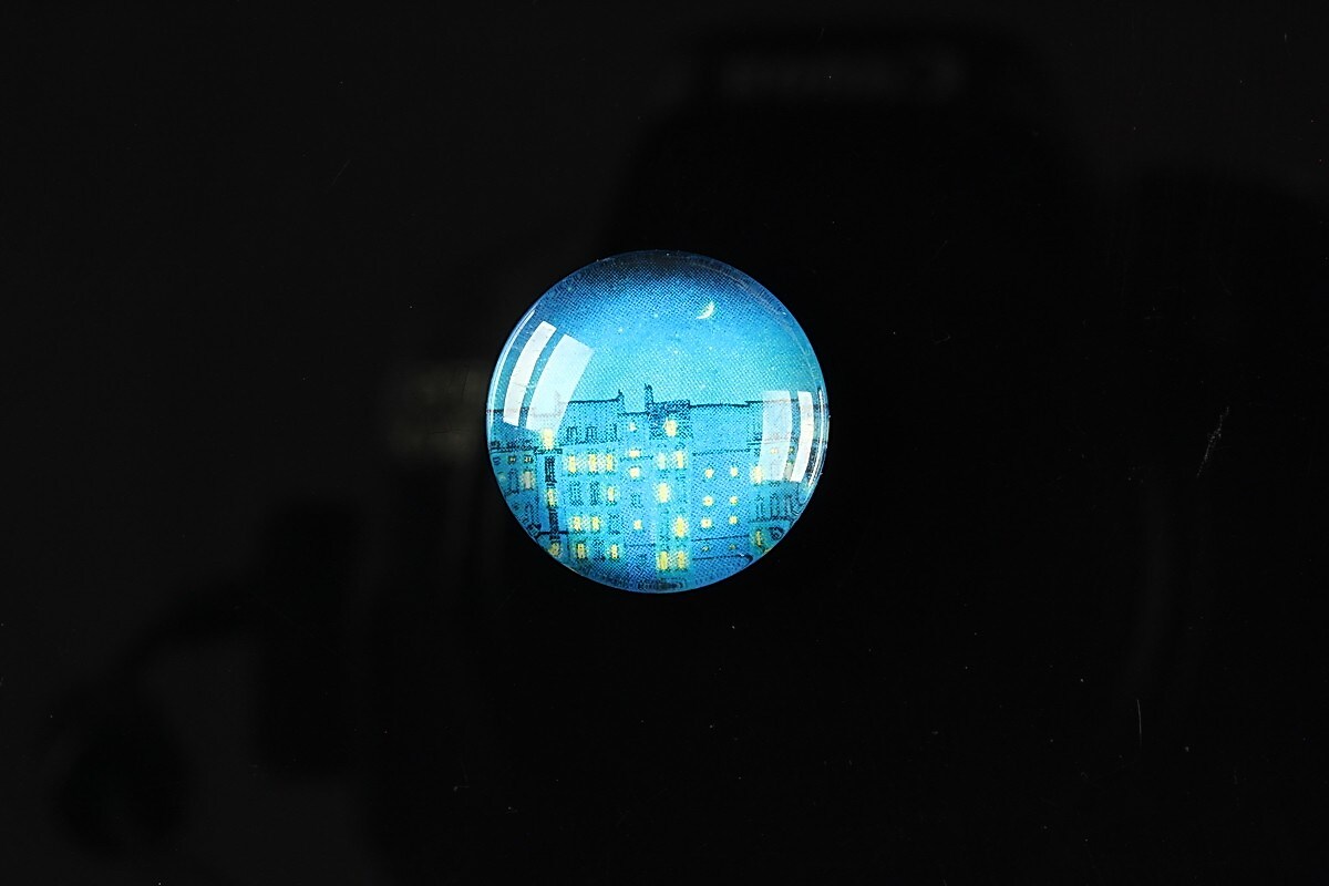 Cabochon sticla 18mm "City lights" cod 102