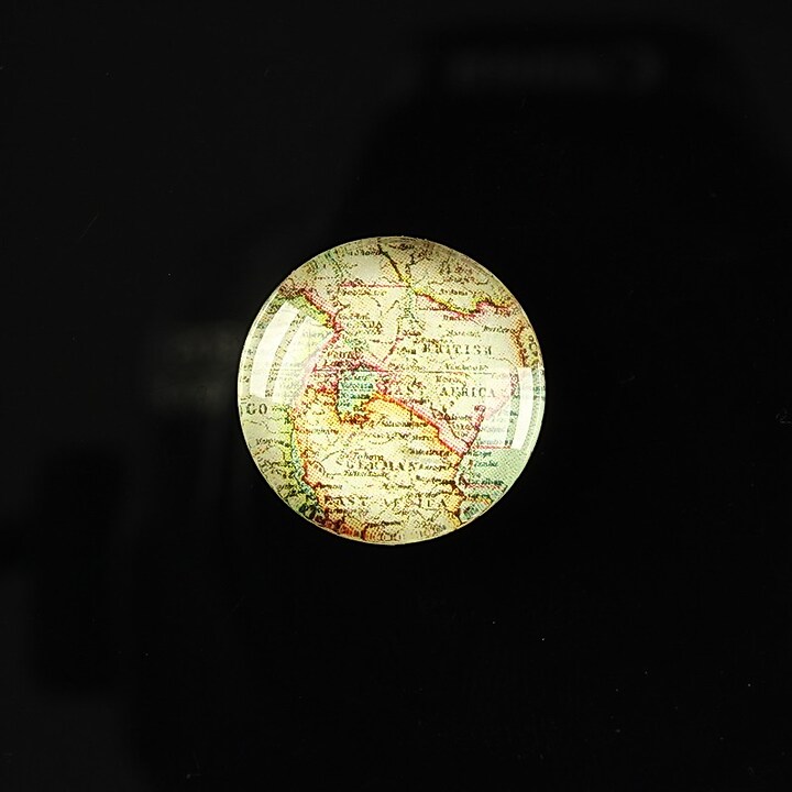 Cabochon sticla 18mm "Vintage world map" cod 110