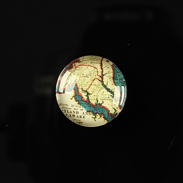 Cabochon sticla 18mm "Vintage world map" cod 113