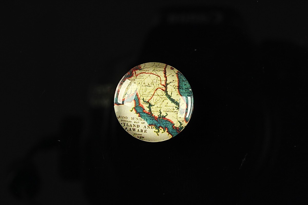 Cabochon sticla 18mm "Vintage world map" cod 113